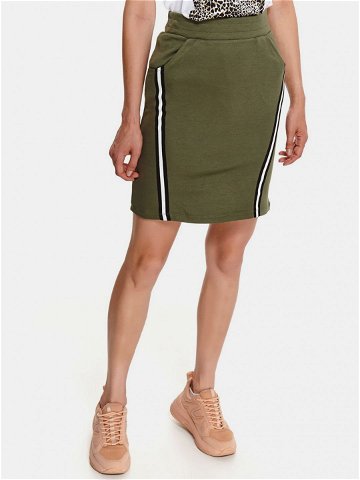 Zelená pouzdrová sukně s lampasem TOP SECRET