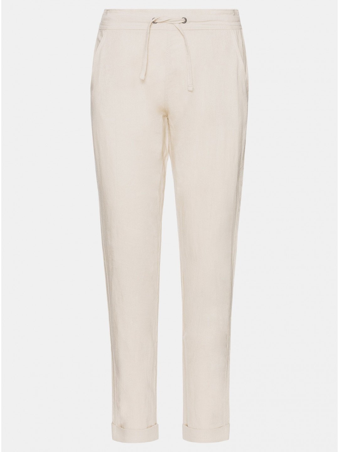 Krémové dámské lněné kalhoty SAM 73
