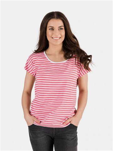 Růžové dámské pruhované tričko SAM 73