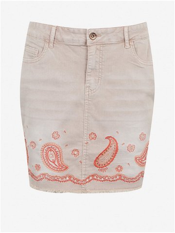 Světle růžová džínová sukně Desigual