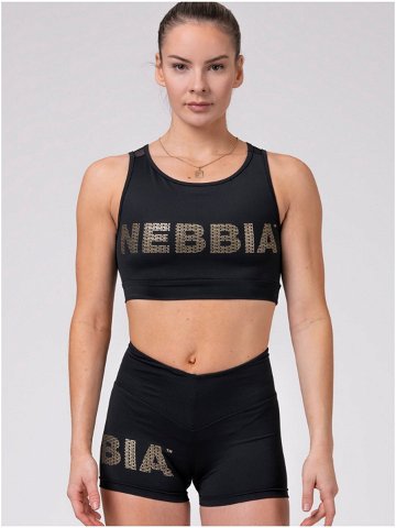 Černý dámský sportovní cropped top Nebbia