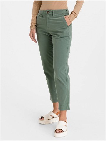 Zelené dámské rovné kalhoty GAP