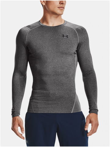 Tričko Under Armour HG Armour Comp LS – šedá