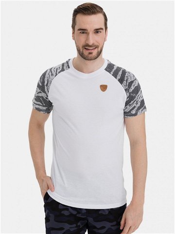 Šedo-bílé pánské tričko SAM 73