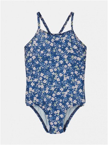 Modré holčičí květované jednodílné plavky name it Felisia