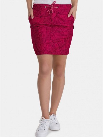 Růžová dámská vzorovaná sukně s kapsami SAM 73