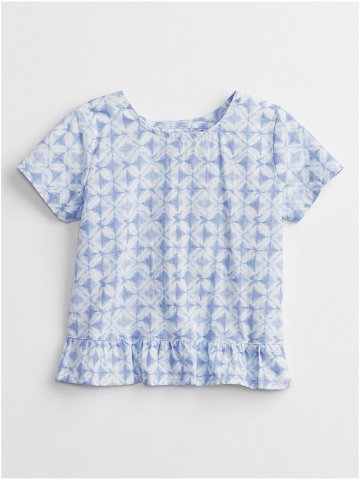 Modré holčičí dětské tričko wrap back t-shirt GAP