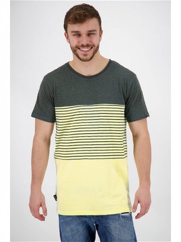 Žluto-zelené pánské vzorované tričko Alife and Kickin