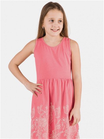 Růžové holčičí květované šaty SAM 73