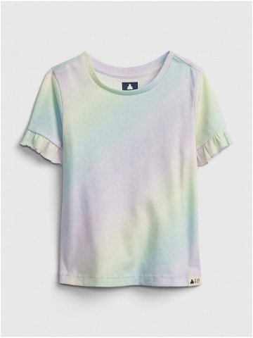 Barevný holčičí dětské top pocket wash effect t-shirt GAP