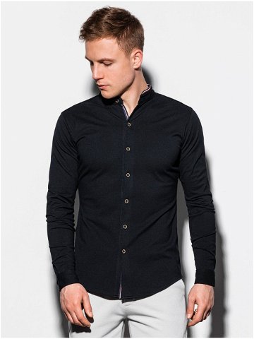 Černá pánská košile Ombre Clothing K542