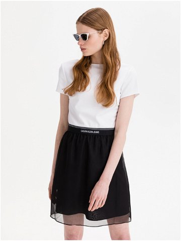 Bílo-černé dámské šaty Milano Calvin Klein Jeans