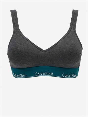 Tmavě šedá žíhaná braletka Calvin Klein Underwear
