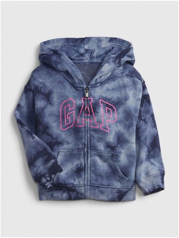 Modrá holčičí mikina GAP Logo tie-dye hoodie GAP