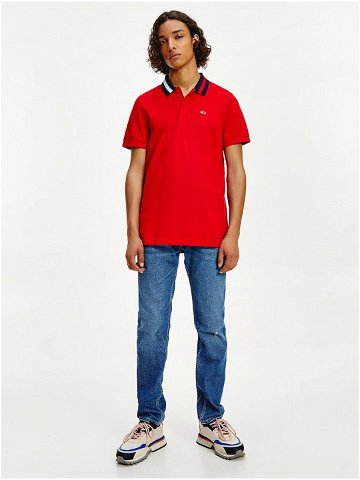 Červené polo triko Tommy Jeans