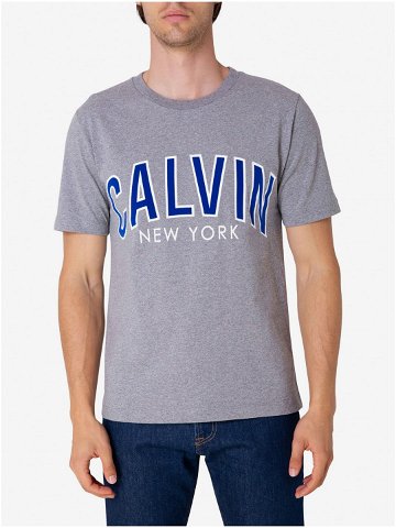 Světle šedé pánské tričko Calvin Klein Jeans