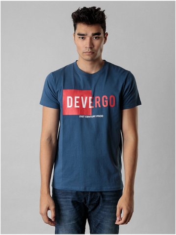 Modré pánské tričko s potiskem Devergo