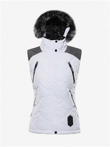 Šedo-bílá dámská prošívaná vesta Alpine Pro JARVISA 4