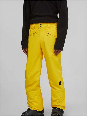 Žluté pánské sportovní zimní kalhoty O Neill