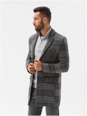 Šedý pánský kabát Ombre Clothing C431