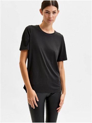 Černé tričko Selected Femme Stella