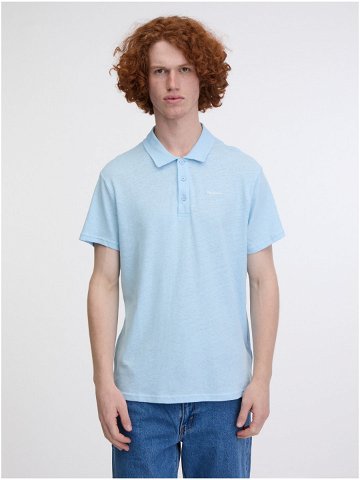 Světle modré pánské polo tričko Pepe Jeans Faren