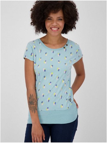 Světle modré dámské vzorované tričko Alife and Kickin