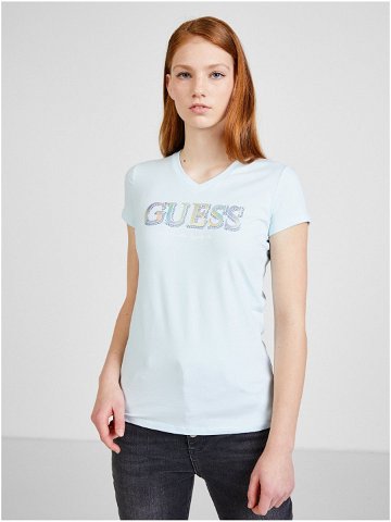 Světle modré dámské tričko Guess