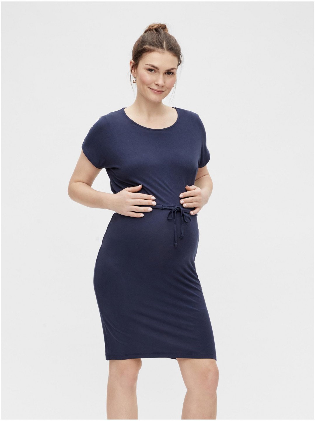 Tmavě modré těhotenské šaty Mama licious Alison