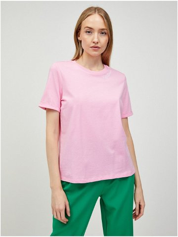 Růžové tričko s nápisem Pieces Velune