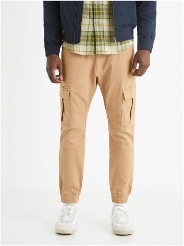 Béžové pánské kalhoty s kapsami Celio Cargo