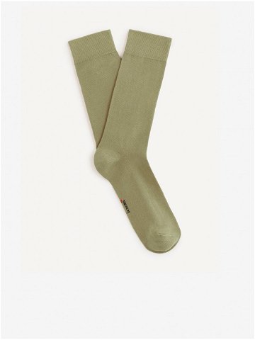 Khaki pánské ponožky Celio