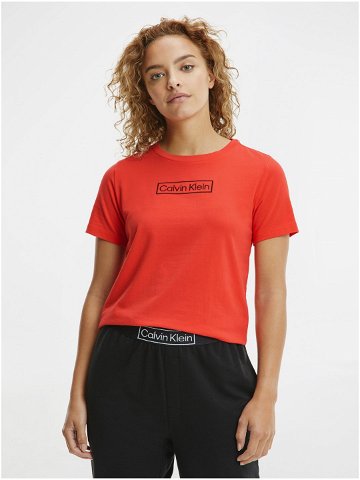 Oranžové dámské tričko na spaní Calvin Klein Jeans