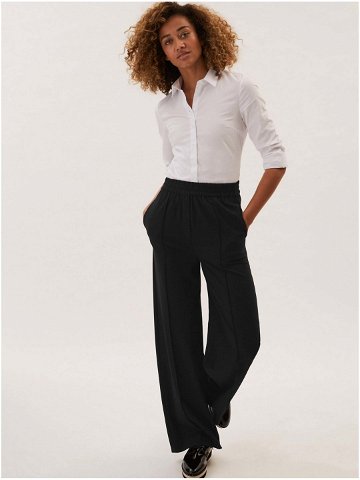 Černé dámské široké kalhoty Marks & Spencer