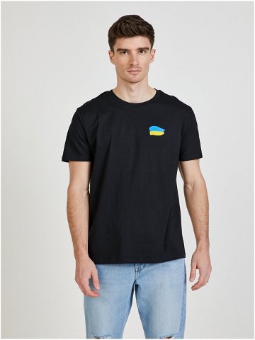 Černé pánské tričko Netřeba slov z kolekce DOBRO pro Ukrajinu