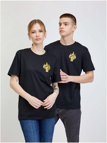 Černé unisex tričko s potiskem DOBRO pro Viki