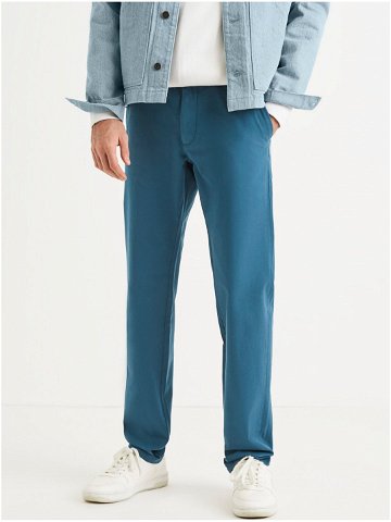 Modré pánské chino kalhoty Celio Tohenri
