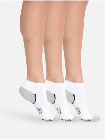 Sada tří dámských sportovních ponožek v šedo-bílé barvě Dim SPORT IN-SHOE 3x