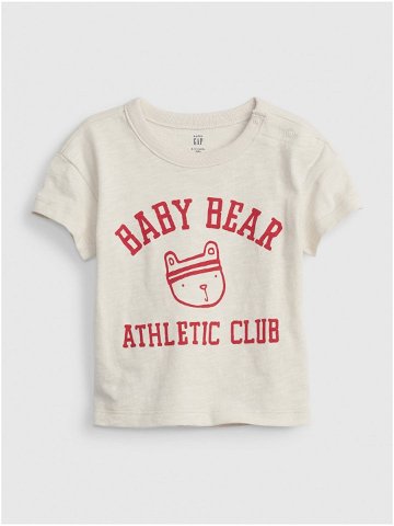 Smetanové klučičí tričko GAP baby bear
