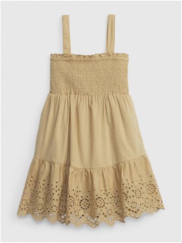 Béžové holčičí šaty midi šaty madeira GAP