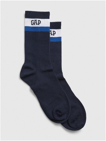 Tmavě modré pánské vysoké ponožky GAP athletic