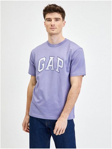Fialové pánské tričko ombre logo GAP