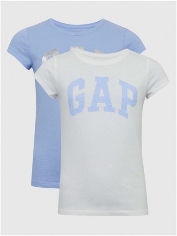 Modrá holčičí trička logo GAP 2ks