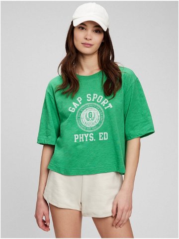 Zelené dámské tričko GAP logo easy sport