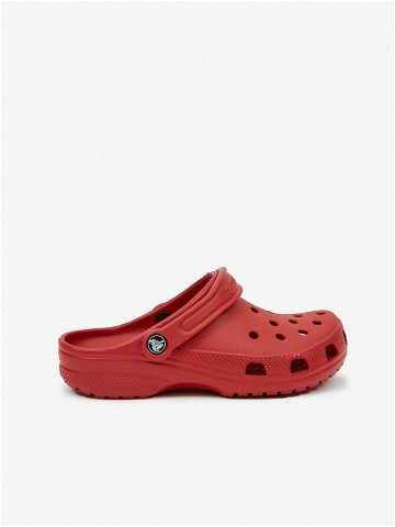 Červené dětské pantofle Crocs