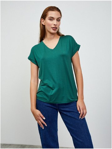 Zelené dámské žíhané basic tričko ZOOT lab Adriana 3