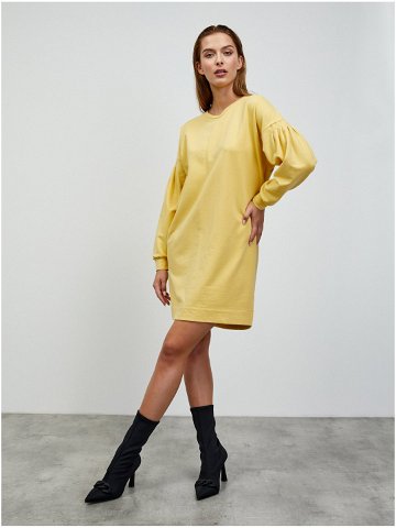 Žluté mikinové basic šaty ZOOT lab Sloane