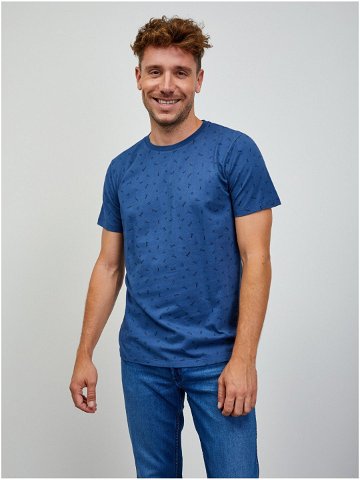 Modré pánské vzorované tričko ZOOT lab Rowan