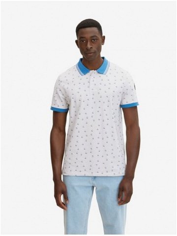 Modro-bílé pánské vzorované polo tričko Tom Tailor