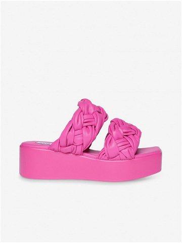 Tmavě růžové dámské pantofle na platformě Steve Madden Bazaar